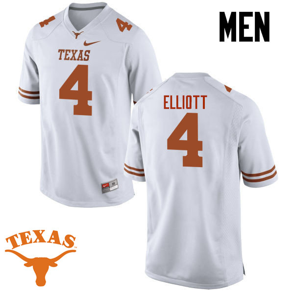 Men #4 DeShon Elliott Texas Longhorns College Football Jerseys-White